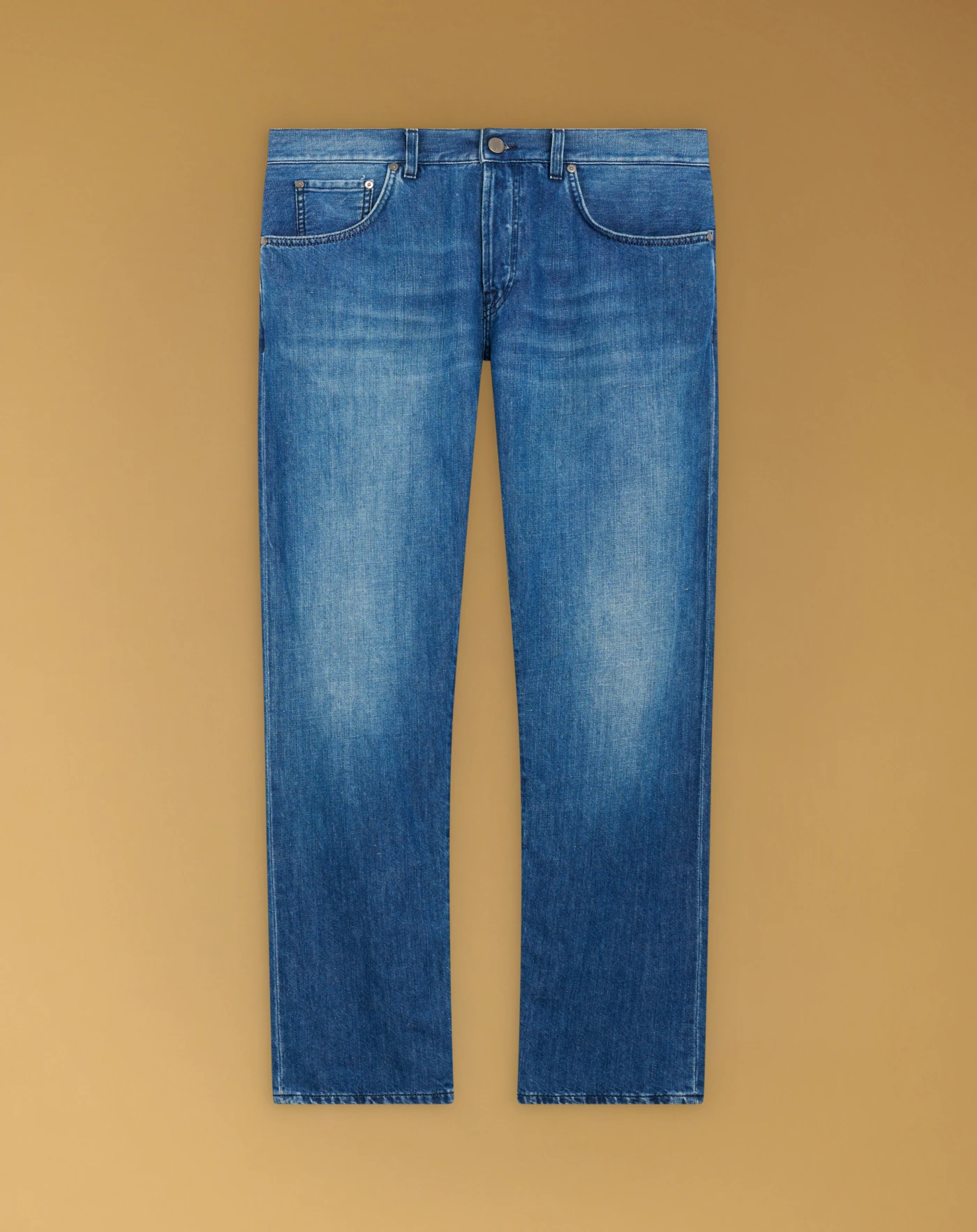 Relax jeans in cotton and linen denim