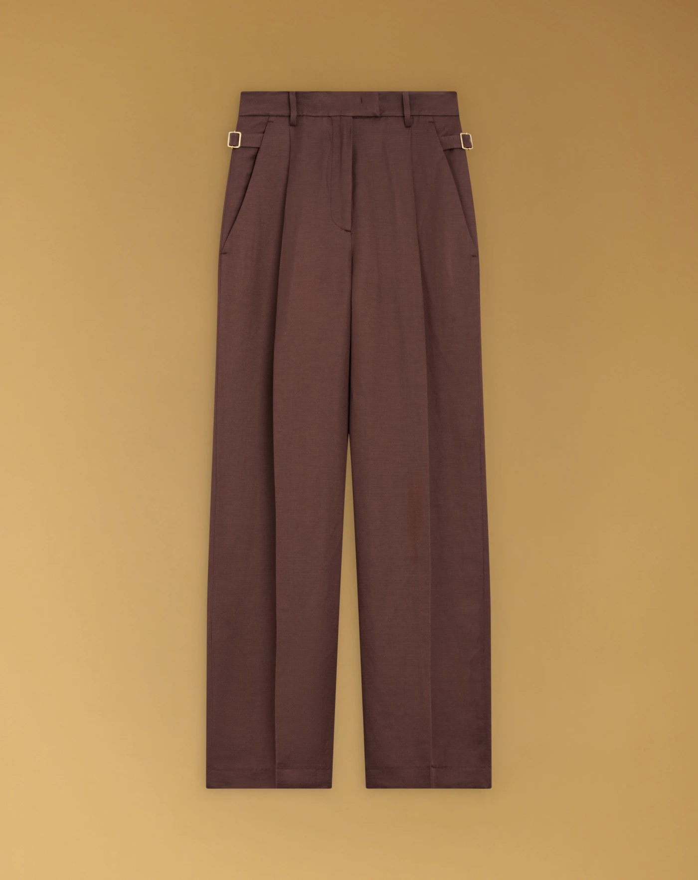 Isabel trousers in flowy linen jacquard