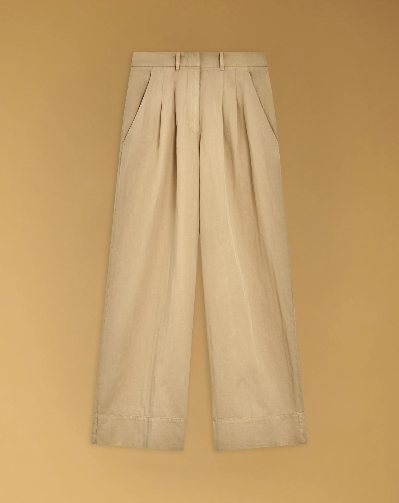 Pantaloni Frankie in cotone e lino