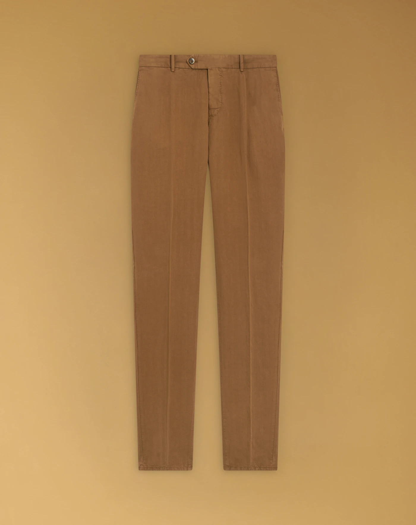 Slim trousers in cotton and linen