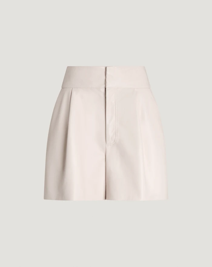 Leather Bermuda shorts