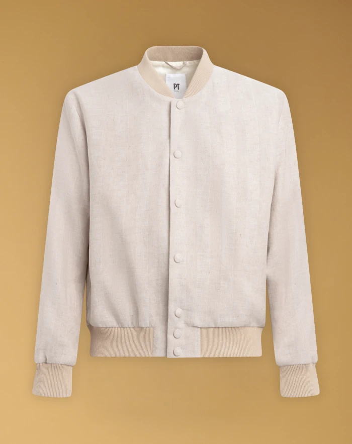 Jacket in linen and cotton