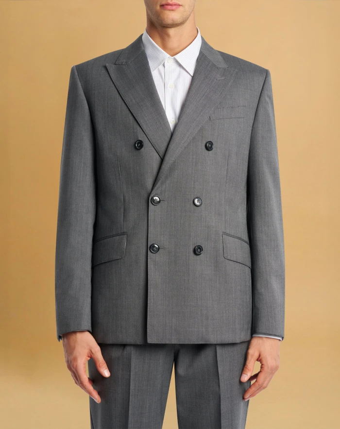 Double-breasted wool jacket