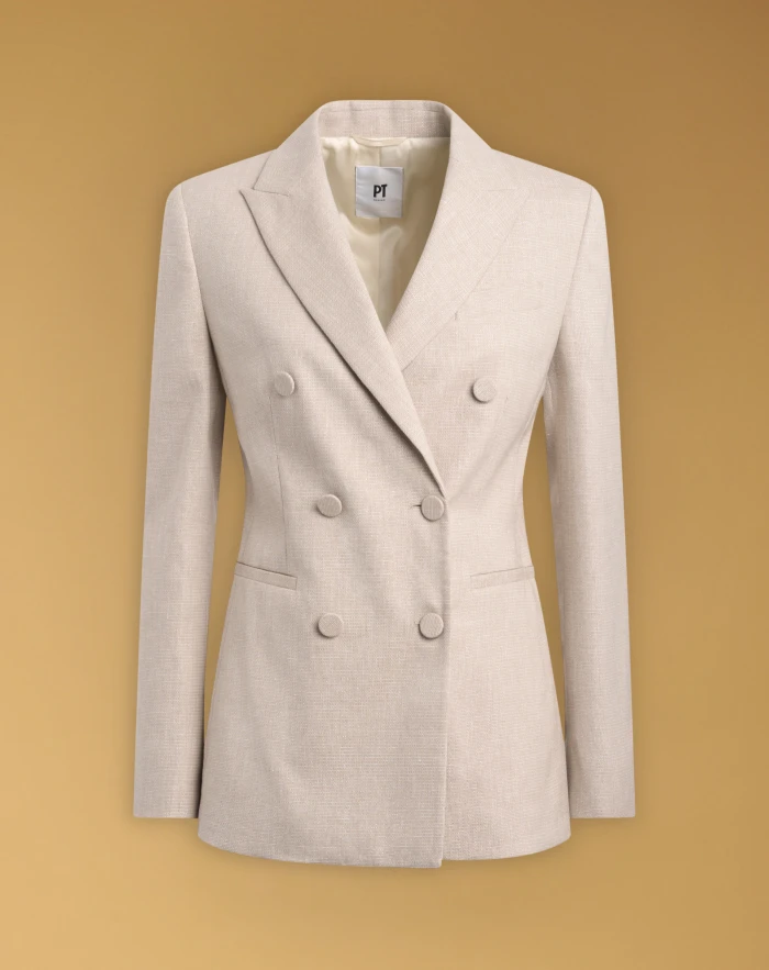 Romy jacket in stretch linen and cotton