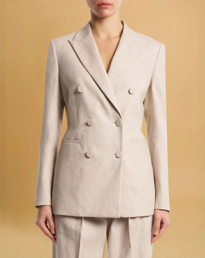 Romy jacket in stretch linen and cotton