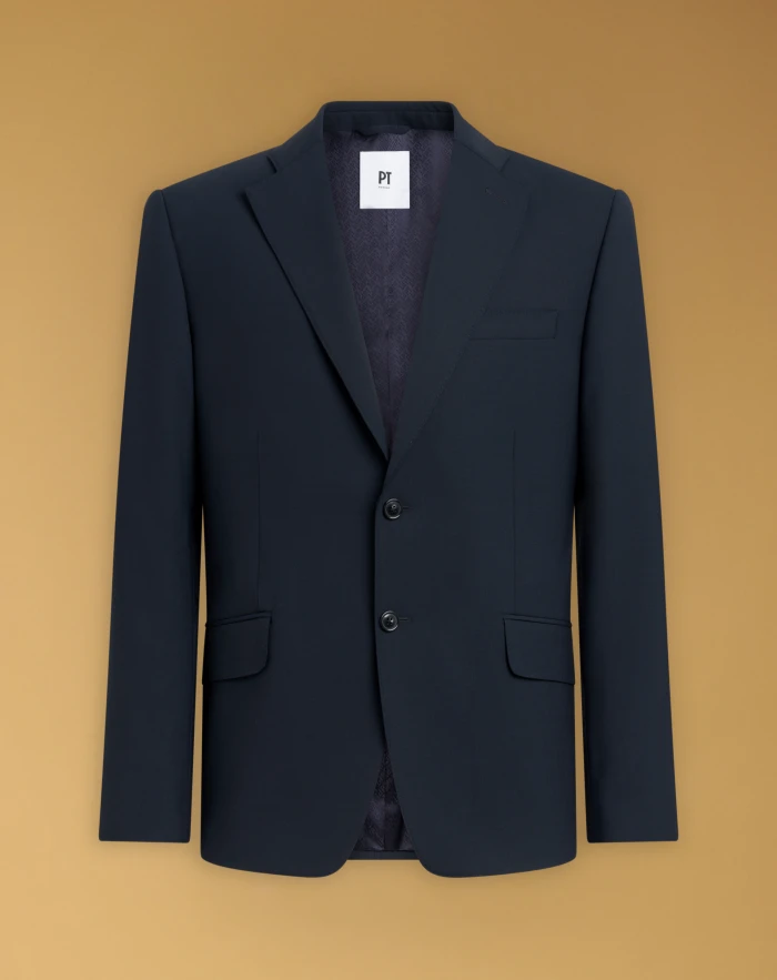 Single-breasted wool jacket