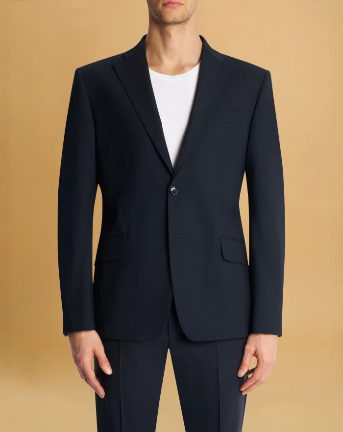 Single-breasted wool jacket