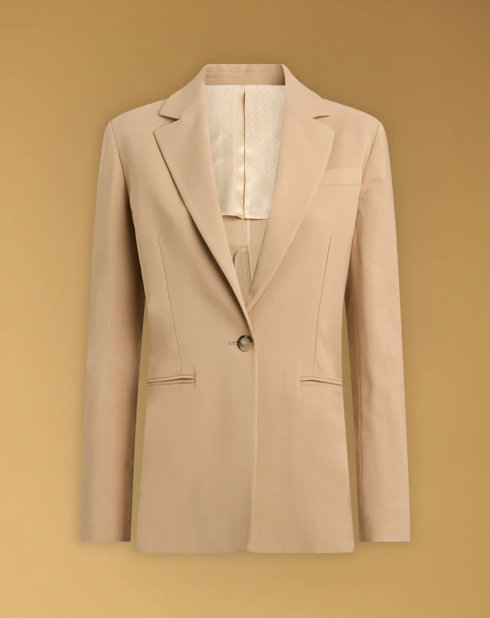 Lidia jacket in stretch satin
