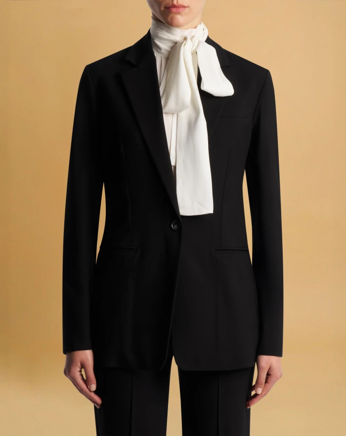 Lidia jacket in stretch satin