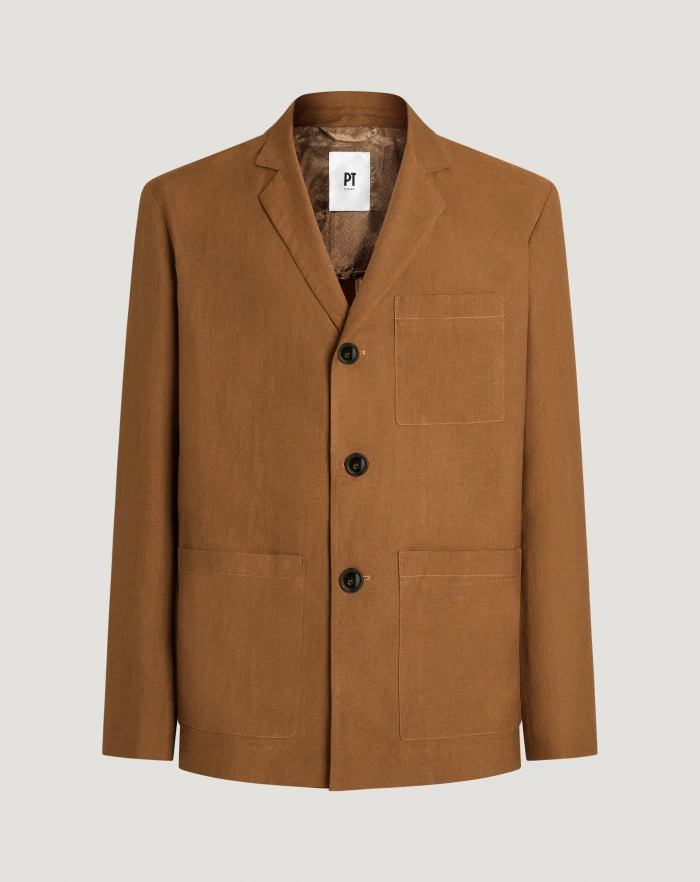 Wool and linen blazer jacket