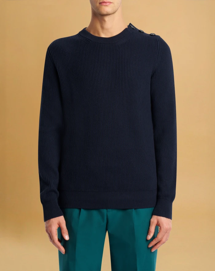 Jumper in cotton and cashmere