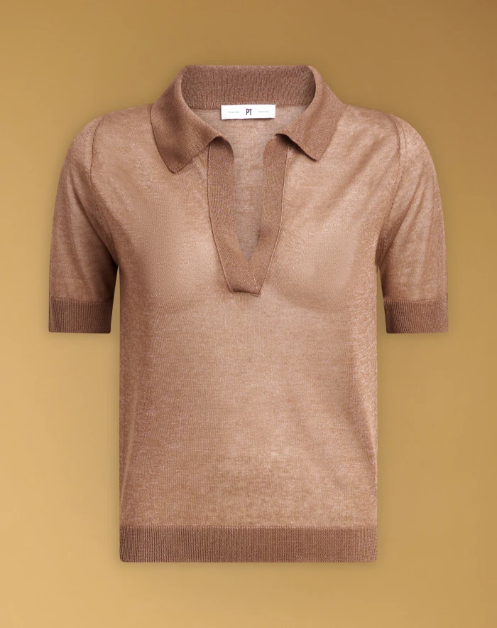 Annalisa polo jumper in viscose