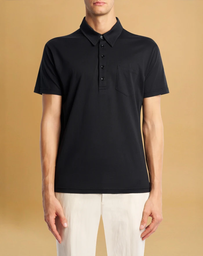 Cotton jersey and silk T-shirt