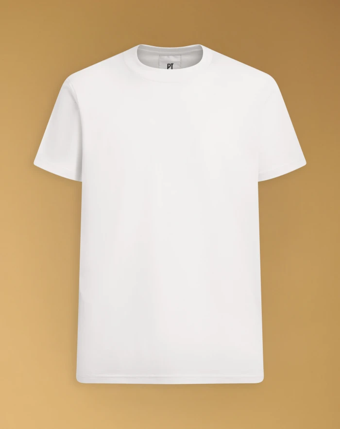 Cotton jersey and silk T-shirt