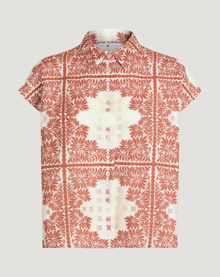 Jacquard cotton shirt