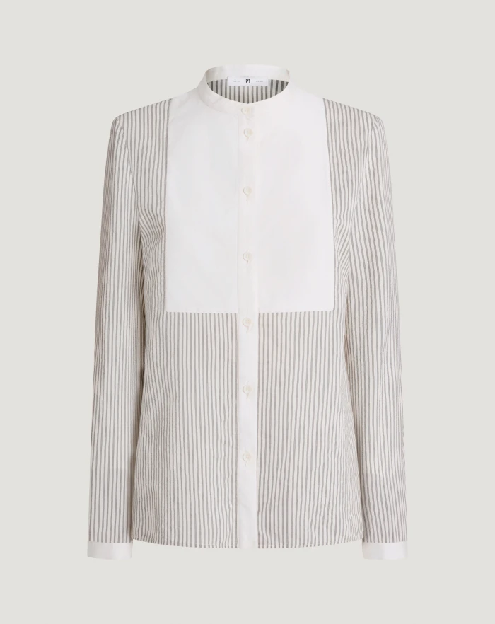Cotton poplin and silk shirt