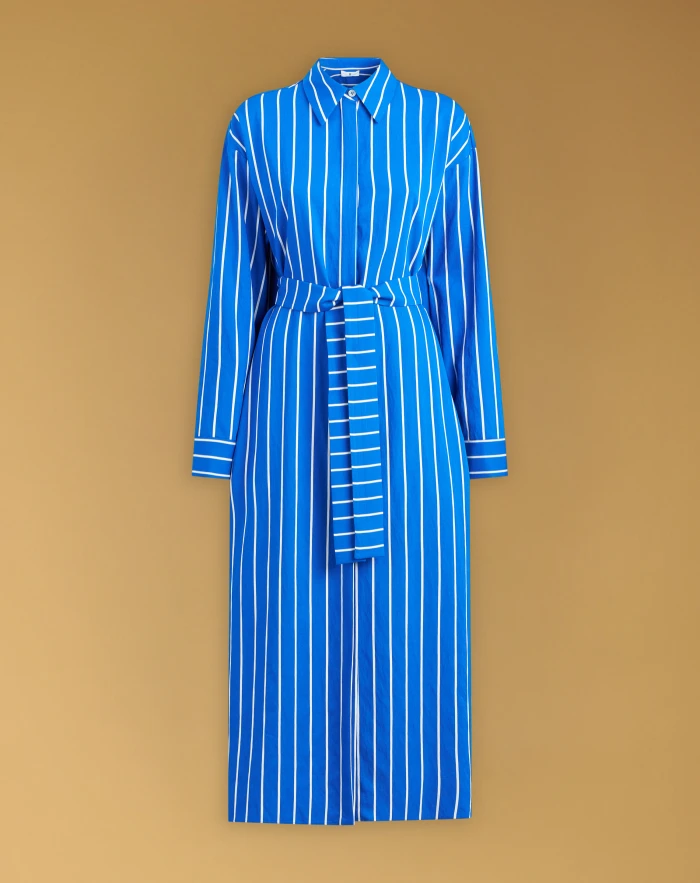 Emilia dress in striped viscose