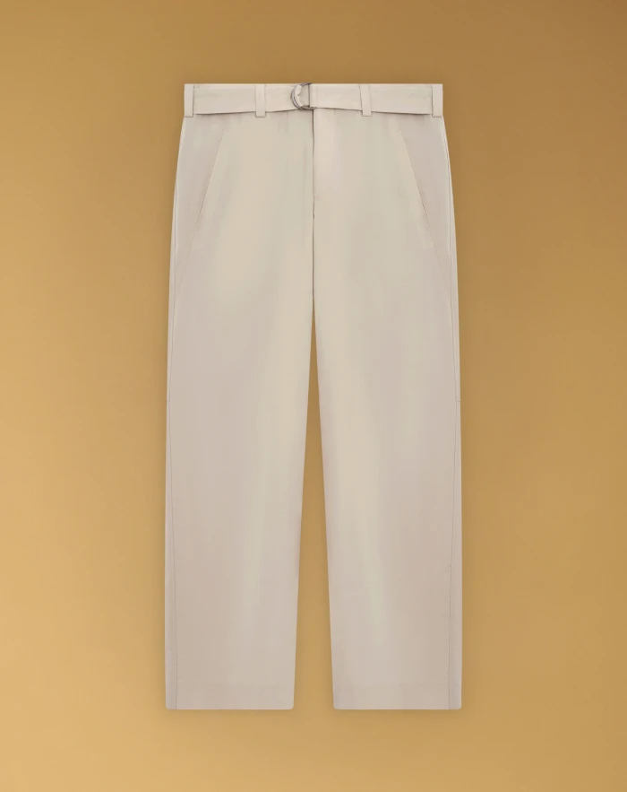 Wide trousers in deluxe wool