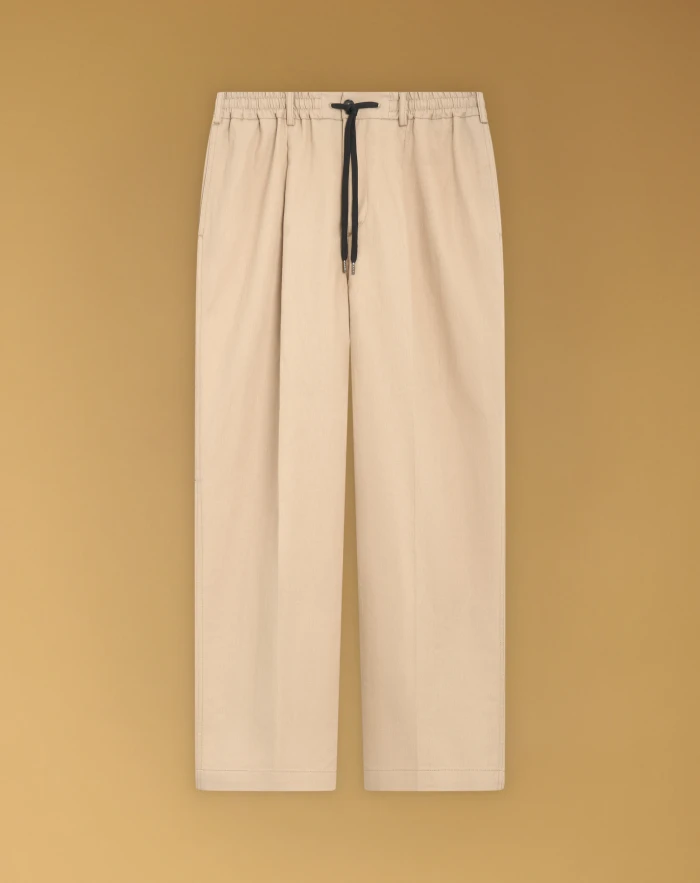 Wide Fatigue trousers in bull denim
