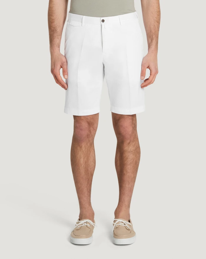 Stretch gabardine Bermuda shorts