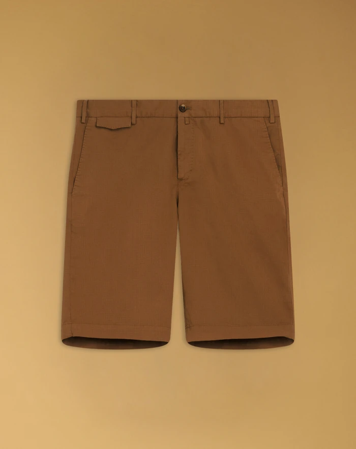 Bermuda shorts in cotton seersucker