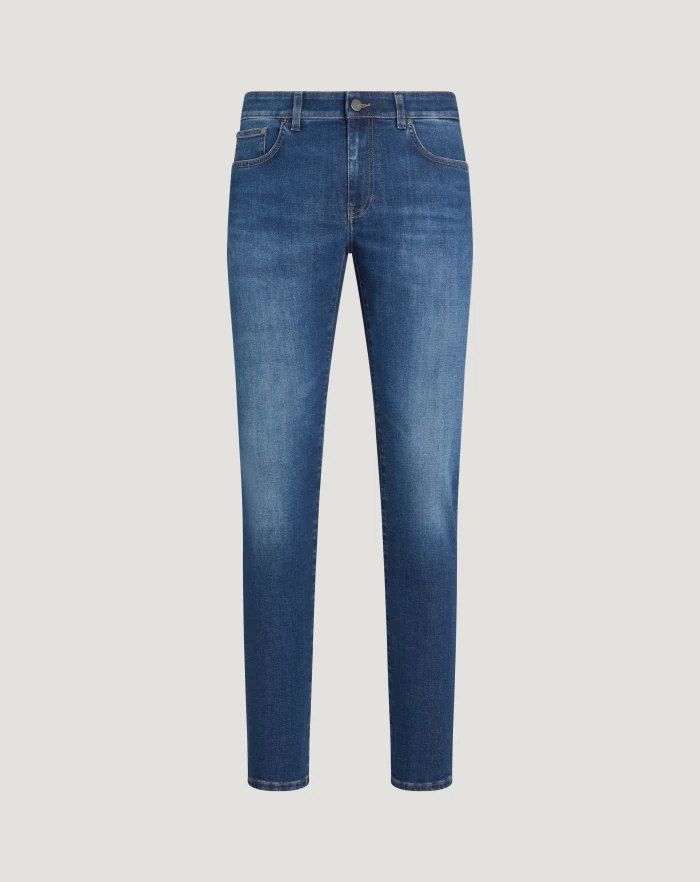 Swing indigo stretch denim jeans