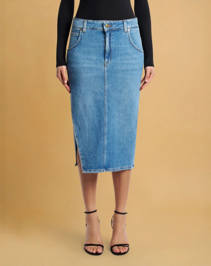 Georgina skirt in responsible denim