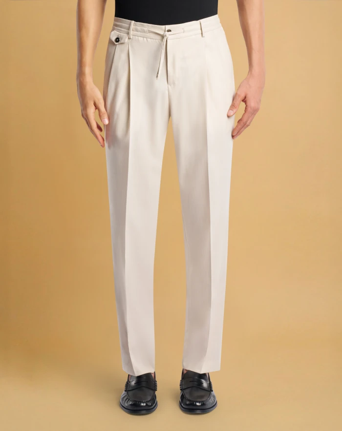 City trousers in stretch wool