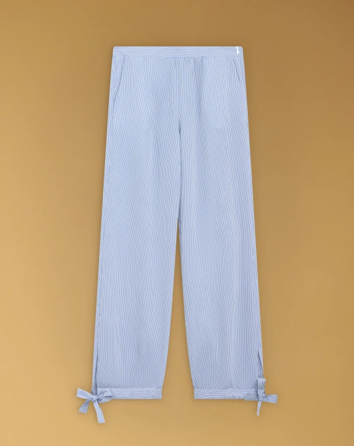 Odette trousers in fil-à-fil viscose