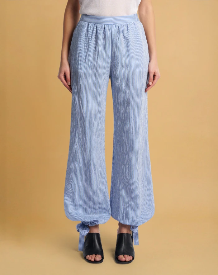 Odette trousers in fil-à-fil viscose