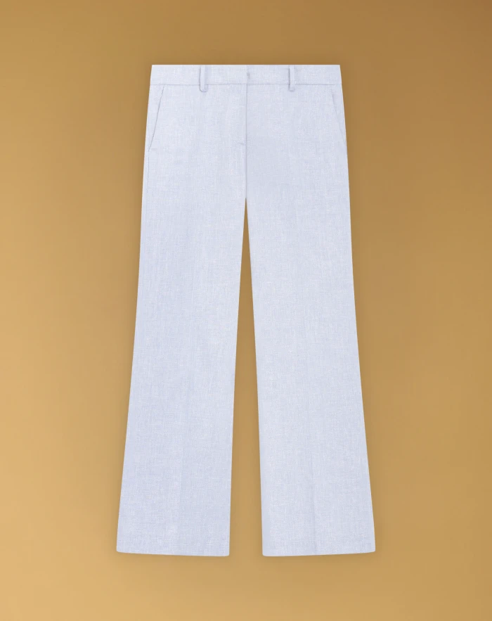 Jodie trousers in stretch linen and cotton