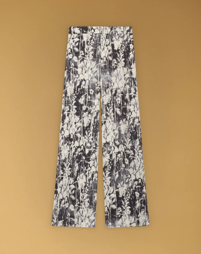 Lorenza trousers in stretch satin