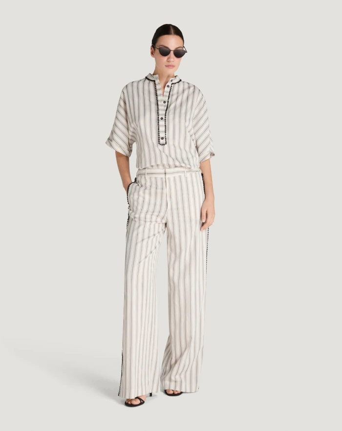 Lorenza striped trousers