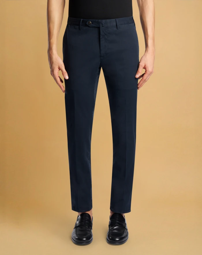 Slim stretch gabardine trousers