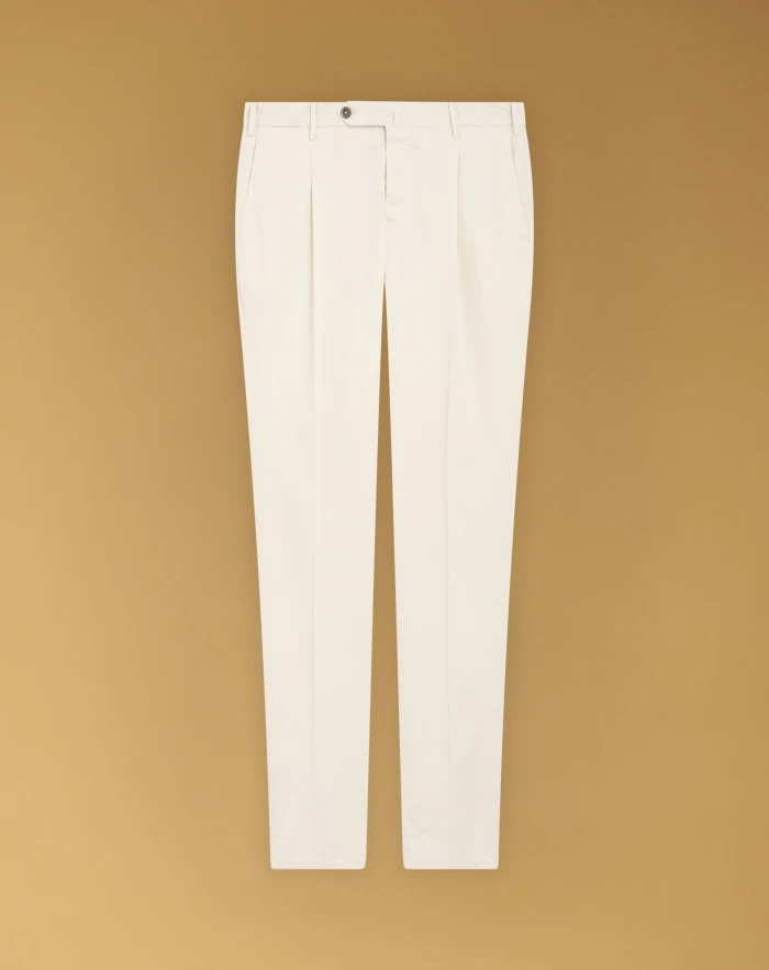 Slim trousers in stretch cotton blend
