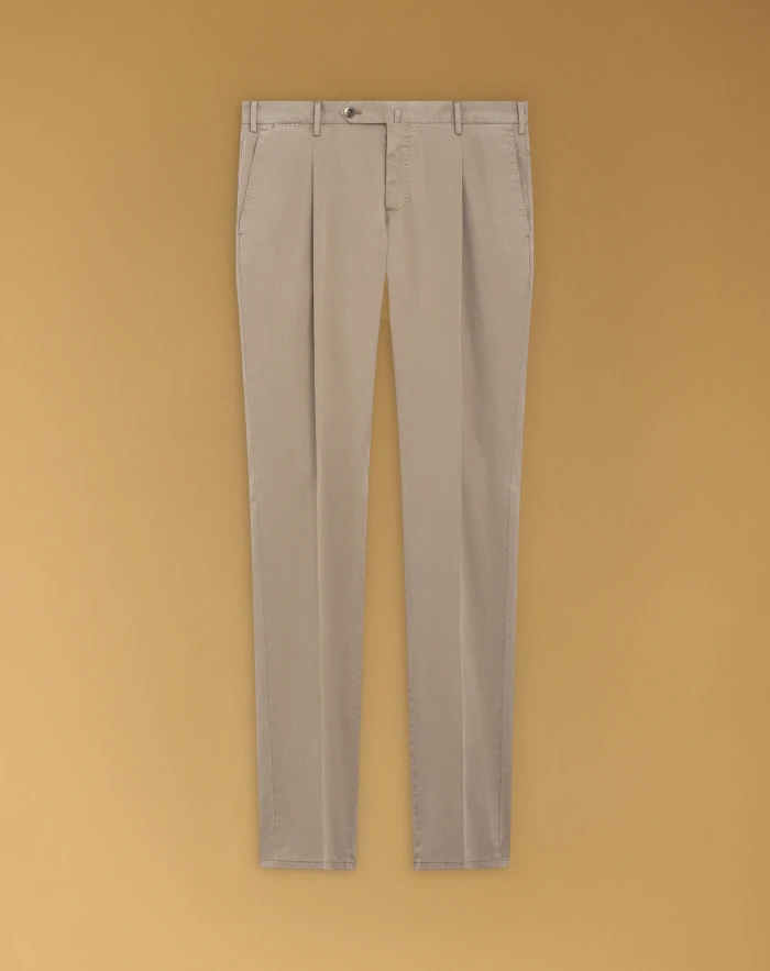 Slim trousers in stretch cotton blend