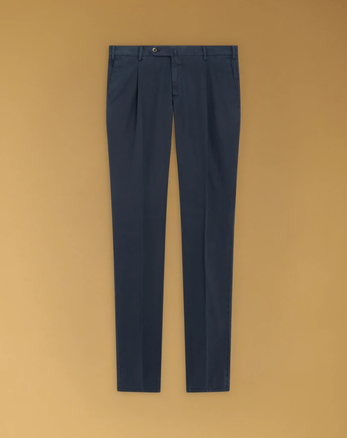 Slim trousers in stretch cotton blend