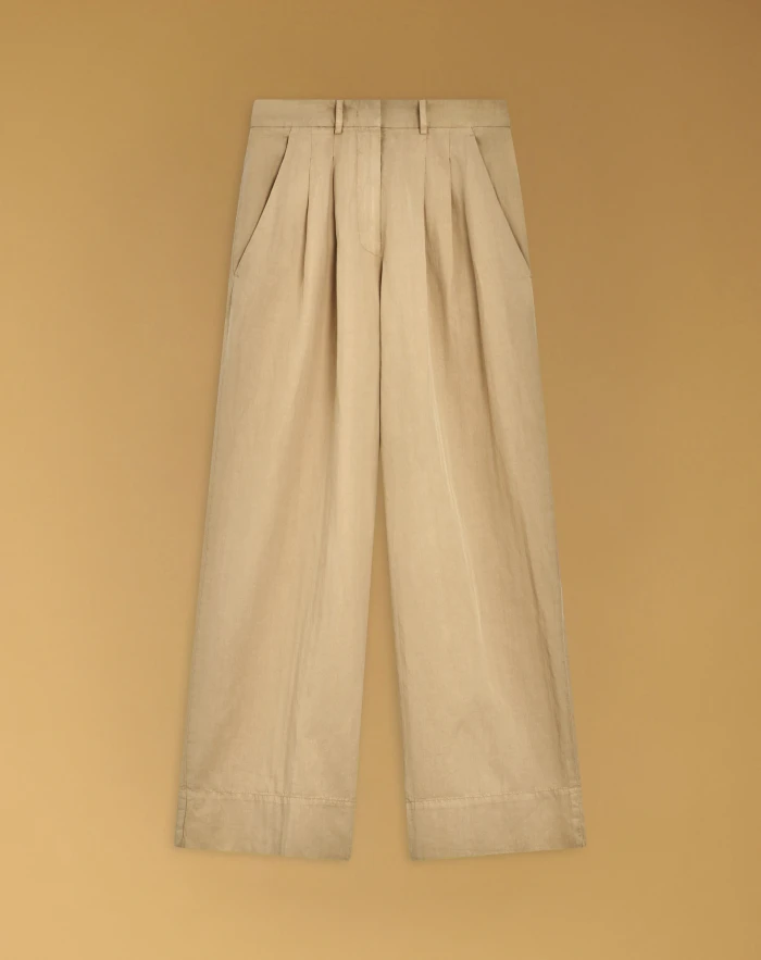 Frankie trousers in cotton and linen