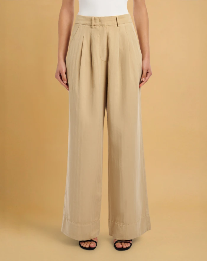Frankie trousers in cotton and linen