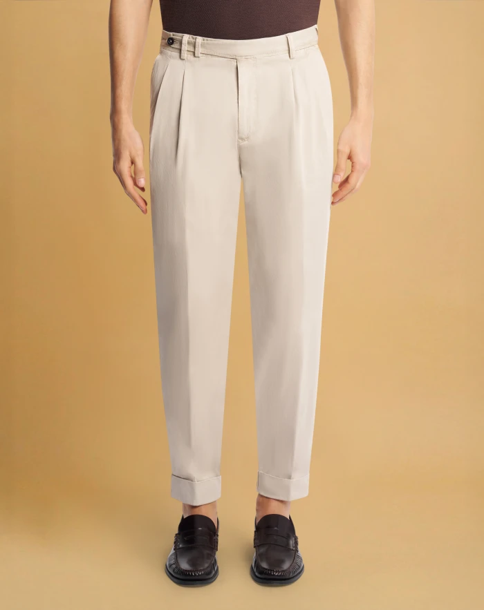 Carrot cotton trousers
